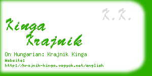 kinga krajnik business card